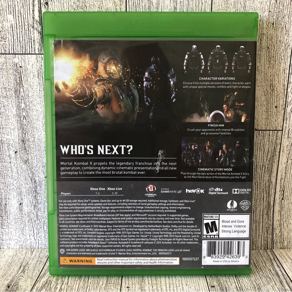 Mortal Kombat X - 2015 Microsoft Xbox One